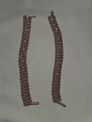 2-Pack Red & Green Nylon Paracord Coils 7 in, 7-Strand 4mm 550 lb