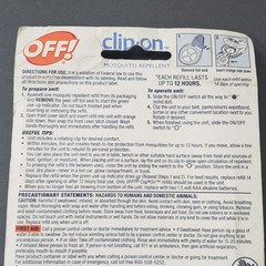 OFF! Clip-On Mosquito Repellent REFILLS 2pk – Keeps Mosquitoes Away 24 Hours NOS