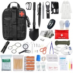 First Aid Kit, Survival Kit with Survival Tool, Emergency Backpack Filled…