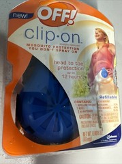 Off Clip On Bug Mosquito Repellent Outdoor Odorless Fan Camp Hike Stand Blue NEW