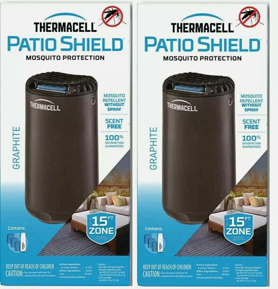 Lot Of 2 Thermacell Patio Shield 15FT Zone Mosquito Repellent