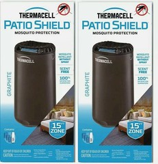 Lot Of 2 Thermacell Patio Shield 15FT Zone Mosquito Repellent