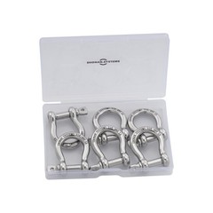 1/4″ Small Bow Shackles – 6 Pcs Stainless Steel D Ring Shackle, 480 Lbs Cap