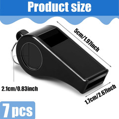 7 Pack Whistles, Coaches Whistles with Lanyard Sports Whistle Loud Crisp Sound W