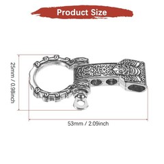 Paracord Bracelet Shackle Buckle [5PCS] – Adjustable Metal Pattern Bow Shackl…