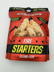 Burning Mountain All Natural Waterproof Fire Starters Camping Emergency 50 Count