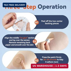 Freestyle Libre 3/Libre 3 Plus Sensor Covers, Non-Adhesive Center, Acrylic Press