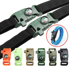 5/8″ Compass Whistle Buckle Plastic Paracord Bracelet Outdoor Camping Emergency