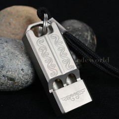 EDC TC4 Titanium Lightweight Keychain Safe Whistle Outdoor Survival Whistle Tool