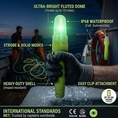 3 PCS Electronic Boat Flares, Coast Guard Approved Distress Signals for Fishing
