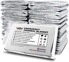 12 Mylar Emergency Blankets – Essential Gear for Outdoors & Winter Adventures