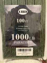 X XBEN Paracord Reflective 1000lb, 13 Strand Sheath. 100 feet