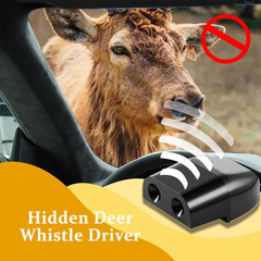 2PCS Deer Whistles for Car, Automotive Animal Warning Devices with Rubber Pads,