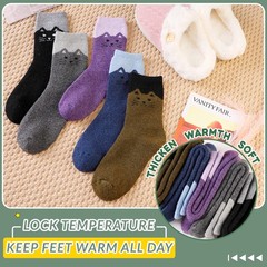Velice Women Wool Socks Thick Thermal One Size, Black/Brown/Blue/Gray/Purple