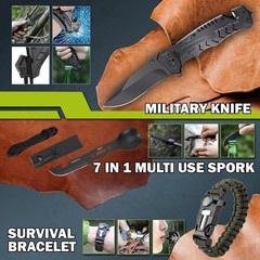 Survival Kit 17 in 1 Fishing Hunting Camping Gear Case