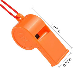 72Pcs Plastic Whistles, Bulk Whistles, Training Sports Whistles with Lanyard, Lo