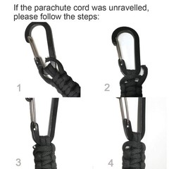 EOTW Paracord Keychain Carabiner Key Chain Lanyard Braided with Aluminum Clip