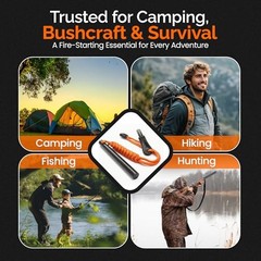 4 Inch Survival Ferrocerium Drilled Flint Waterproof High Spark Fire Starter |