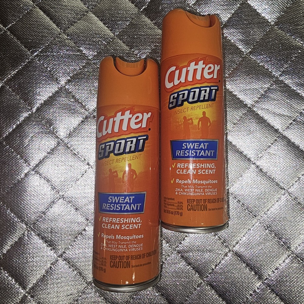 Cutter Sport Insect Repellent Sweat Resistant 6 oz Lot Of 2