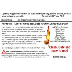 Non-Toxic Fire Starters 35 Count Quick Lighting Nuggets Grill Campfire Use