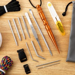 Paracord FID Knotter Tool Set Stainless Steel Marlinspike Stitching Needle 12PC