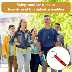 200Pcs Emergency Whistles with Keychains, Aluminum Extra Loud Survival Whistle,