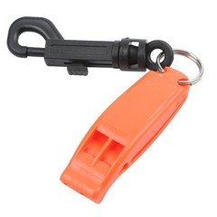 Compact rescue whistle for hiking camping survival with nylon lanyard hole