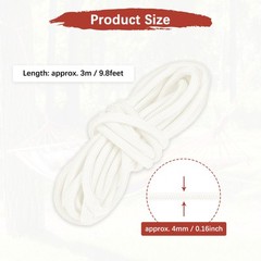 1PCS 4 mm 10FT Guyline Camping Paracord 7 Strands for Camping Tents, White