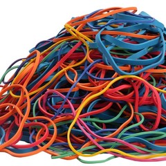 Rubber Bands Assorted Sizes Multicolor 0.5lbs 4 sizes large rubber