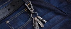 KeyUnity Titanium Emergency Whistle with Metal Lanyard, 120dB+, One-Piece