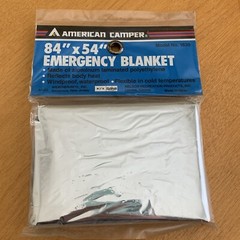 American Camper Emergency Blanket 84”x54” Silver Windproof Waterproof Survival