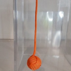 Orange 8 » Paracord Monkey Fist Knot Keychain Lanyard Handmade 1 Pack. (B3)