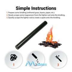 Lot Ferrocerium Rod Huge 1/2 x 5″ Flint Fire Starter Survival Magnesium Rods