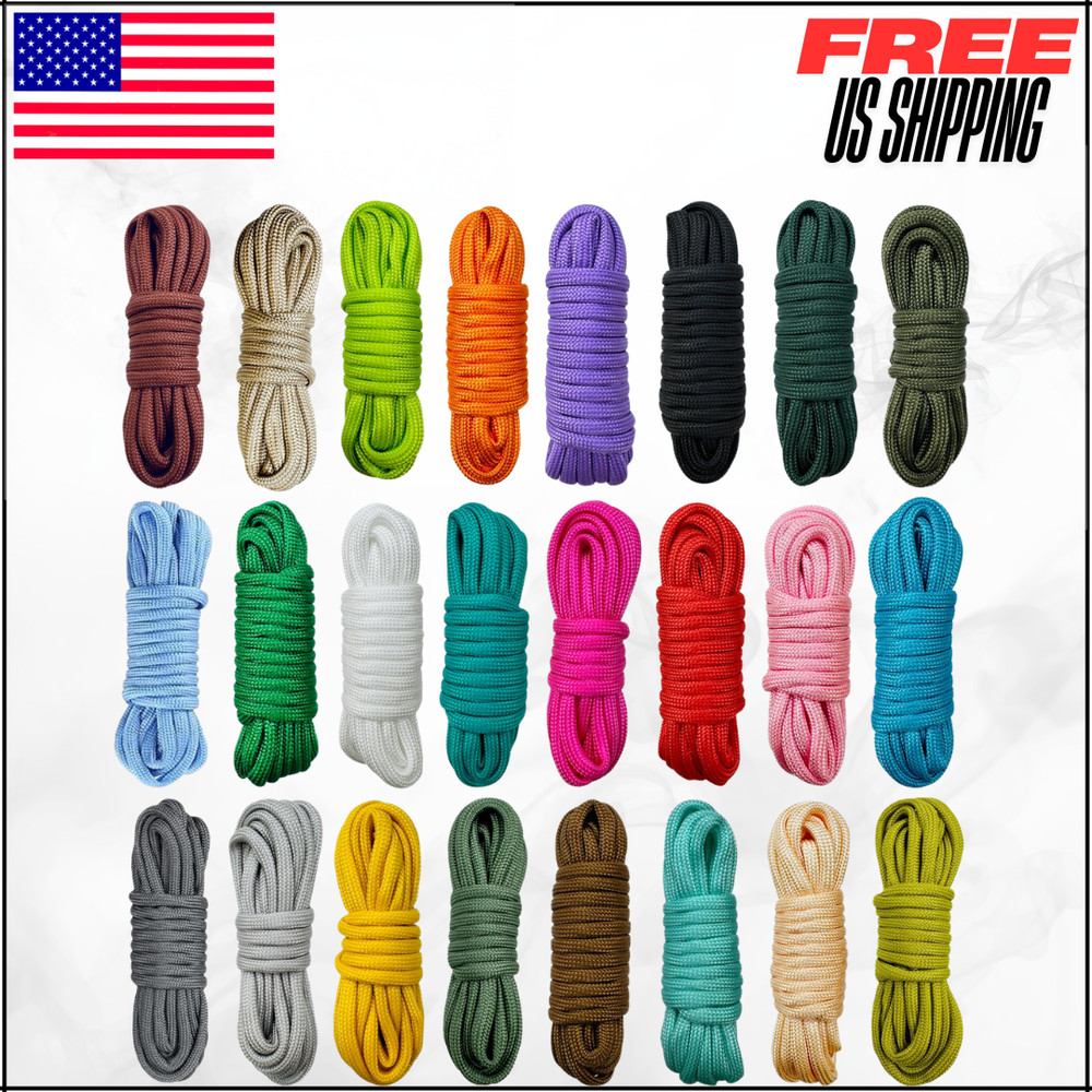 Paracord Ropes Set 10′ Each 240′ Total Survival Cord Crafting Kit 24 Color 550lb