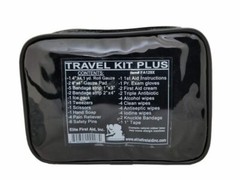 Elite First Aid FA129X Travel First Aid Kit With Black Vinyl Zippered Pouch