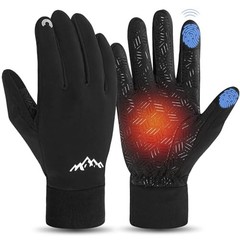 Pixel Panda Winter Gloves for Men Large, A Upgrade【warm+water-resistant】black
