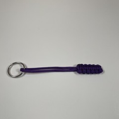 Handmade Braided Paracord Keychain Solid Blue