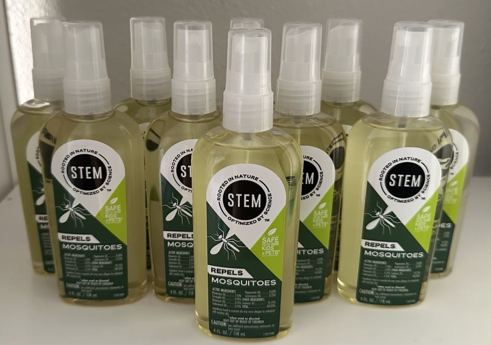 10 PACK STEM Bug Repellent Spray for Mosquitoes Safe Around Kids Pets 4 oz