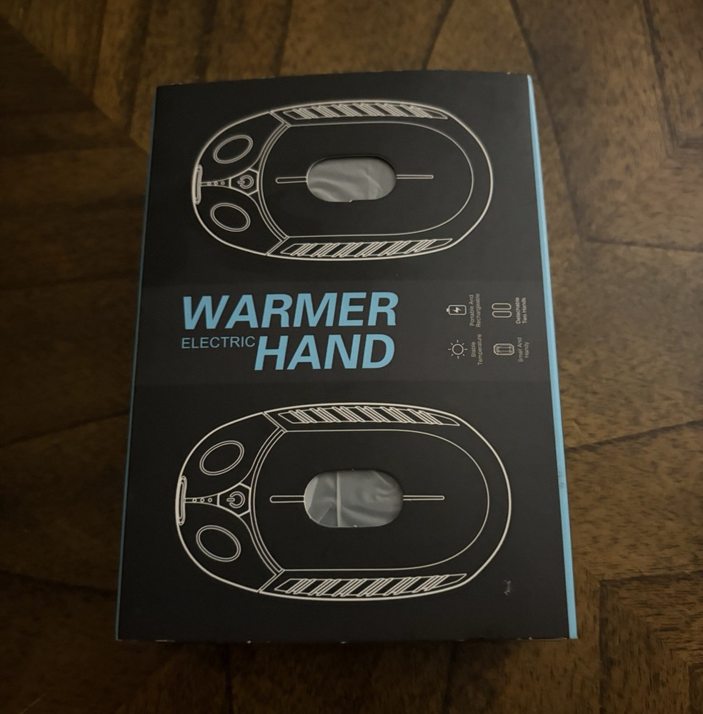 2-Pack Rechargeable Electric Hand Warmers Black 8Hr 100°F USB Cable Camping