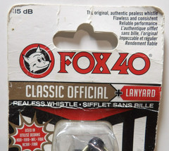 Vintage Fox 40 Pealess Whistle Black Canada W/Lanyard Official Referee Sports