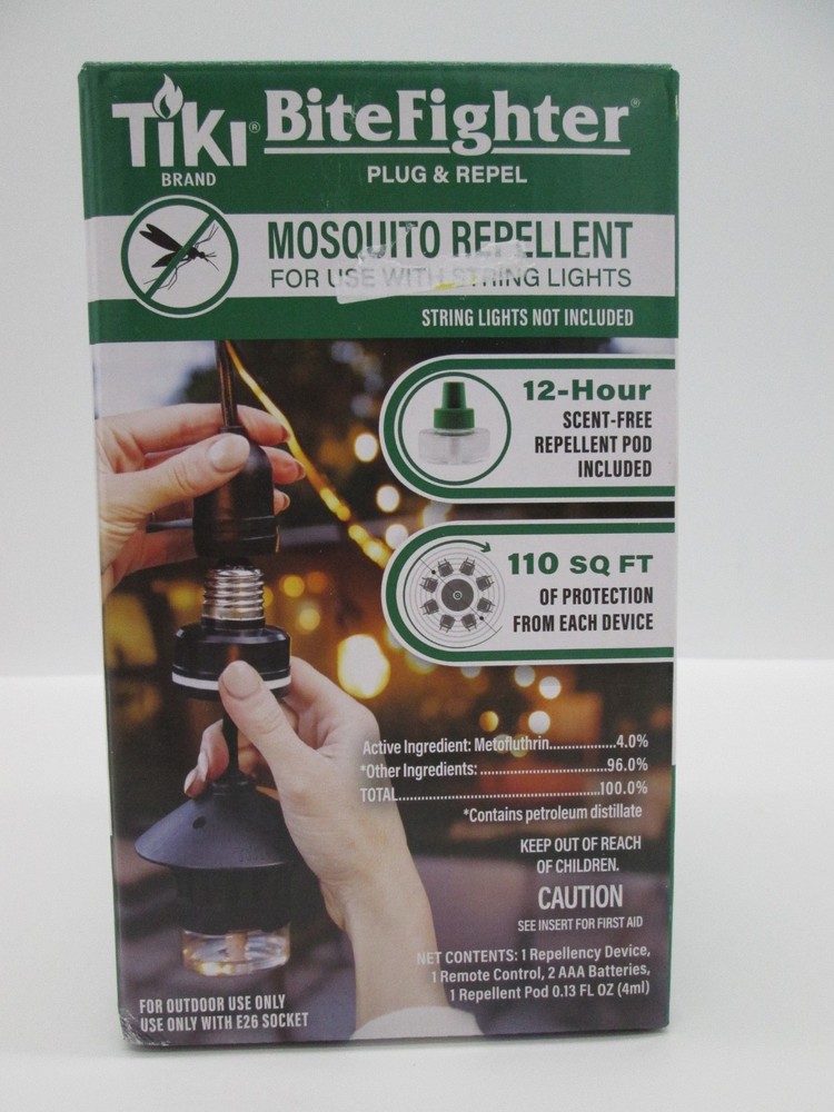 TIKI BiteFighter Mosquito Repellent For String Lights Sealed 12 Hour 110sq ft H1