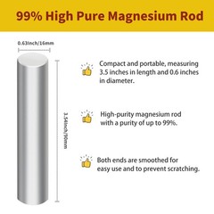 3 Pieces Magnesium Fire Starter Rods, 99% High Purity Magnesium Metal Rod, 3….