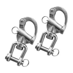 RANYUSS Pair of 3.5in87mm SSwivel Eye Snap Shackle Quick Release Bail Rigging…