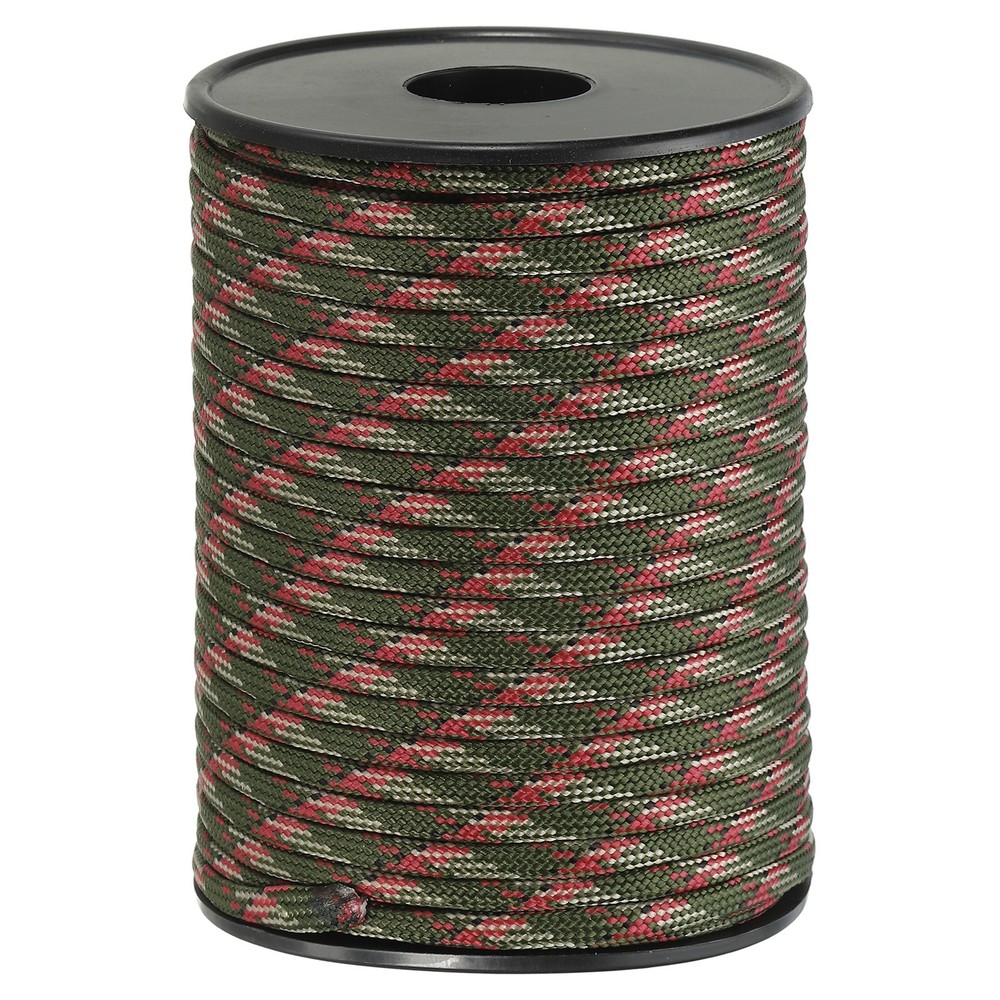 100FT 550 Paracord, 4mm 9 Strand Parachutes Cord Spool, Jungle Camo
