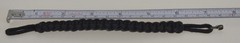 Small Black Paracord Bracelet – 7.5″ Long w/Single Metal Hook for Closure