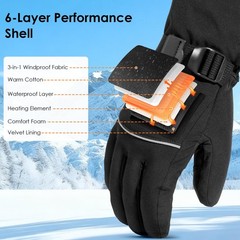 Minthouz Heated Gloves For Women Men7.4V Rechargeable Heated Gloves