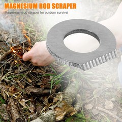 Outdoor Survival Camping Scraper Stainless Steel Stone Fire Starter Multifunctio