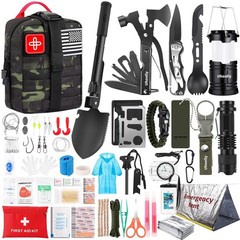 Emergency Survival Kit 252 pcs – Mini First Aid Gear for Car, Home, Outdoor Adve