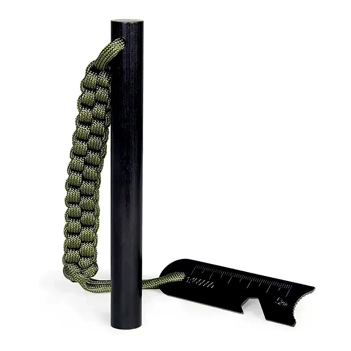 HUGE FERRO ROD Emergency FIRE STARTER Flint & Military Paracord Survival Camping