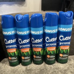 5 Pc Cutter Backwoods Insect Repellent Sweat-Resistant Bonus Size 7.5 oz 10hrs